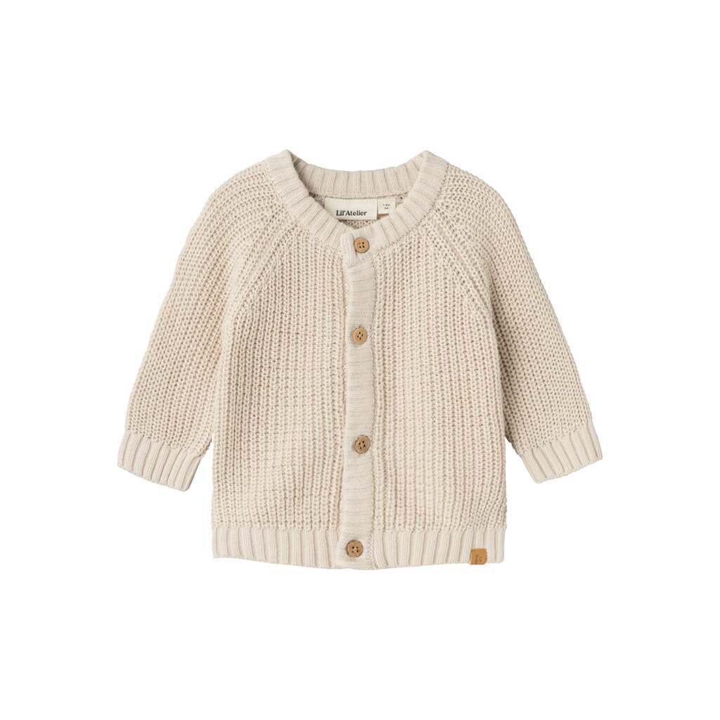 Lil Atelier Emlen Lin Knit Cardigan - Sheer Bliss - 56 cm