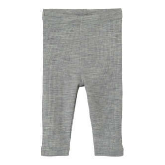 Lil Atelier Fable Wool Leggings - Grey Melange - 56cm