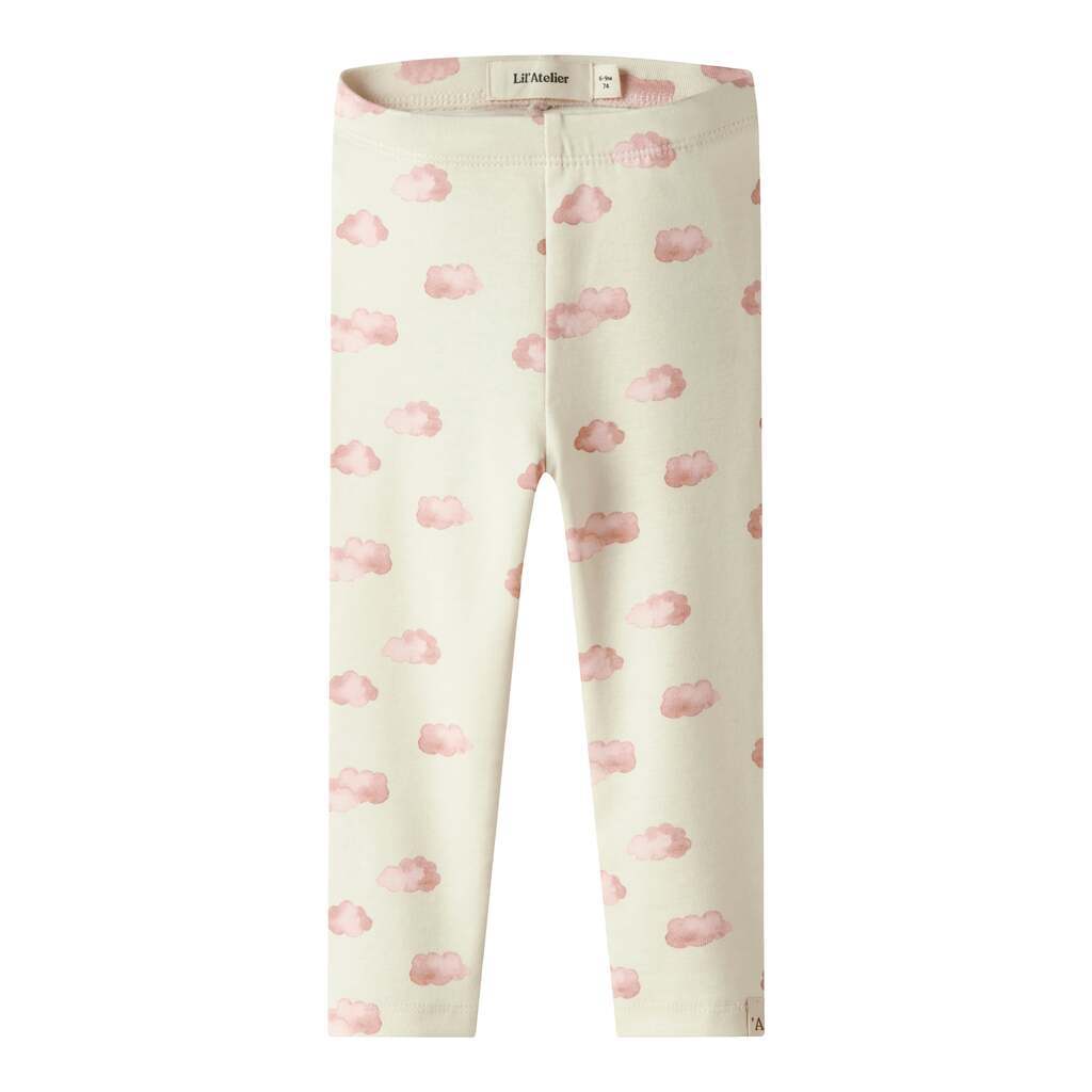 Lil Atelier Layo Kim Leggings - Turtledove/Pink Cloud - 56 cm