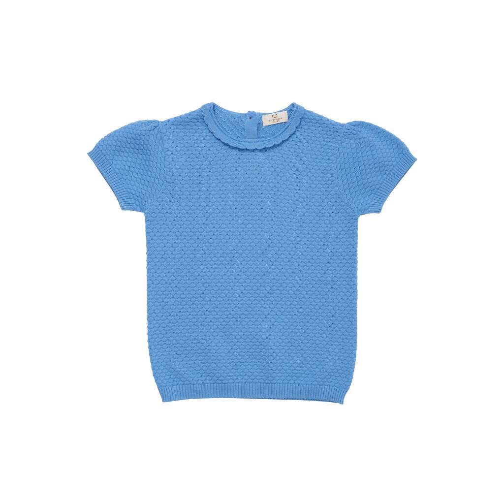 Copenhagen Colors Margueritte Strik T-shirt - Sky Blue - 86 cm