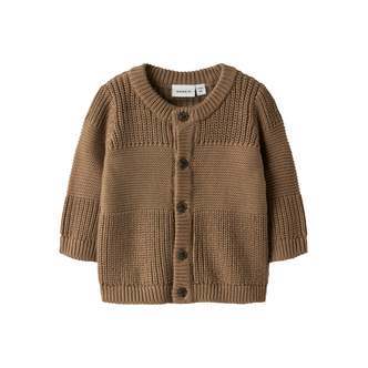 Name It Boys Knit Cardigan - Toasted Coconut - 50 cm