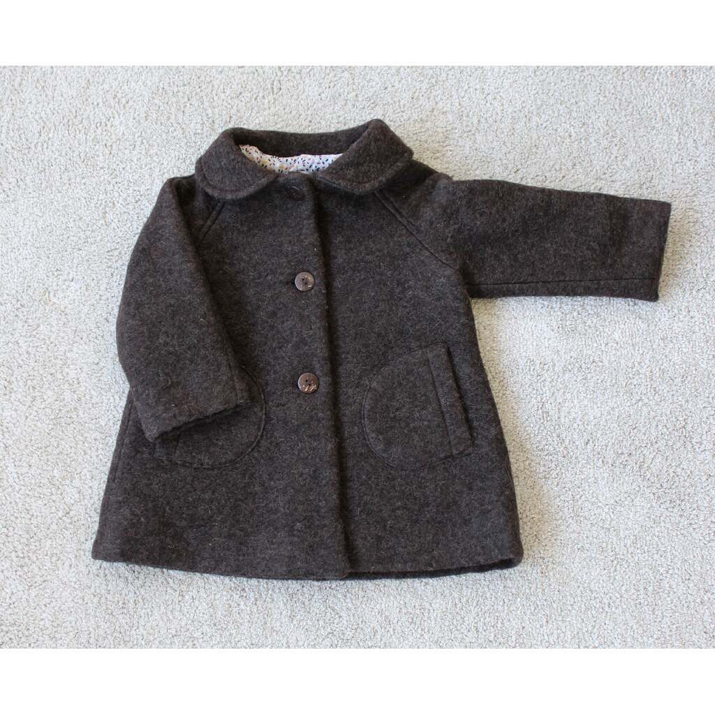 Huttelihut Siti Uld Frakke - Dark Brown - 1-2 år