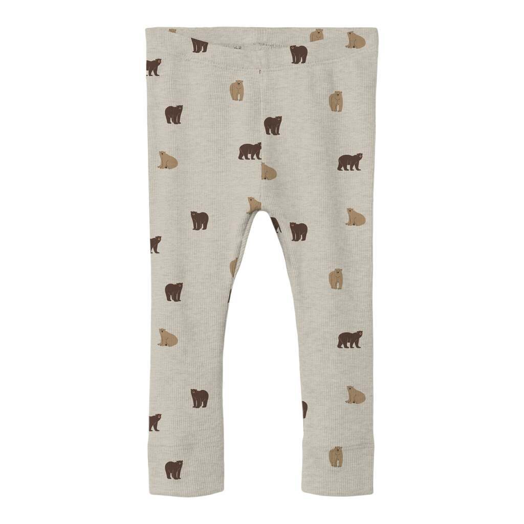 Name It Dabu Leggings - Peyote Melange / Bear - 50 cm