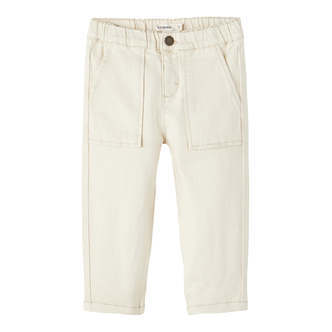 Lil Atelier Ben Loose Twill Pant - Turtledove - 92 cm