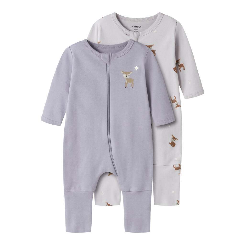 Name It Nightsuit 2 pak Deer - Lilac Marble - 50 cm