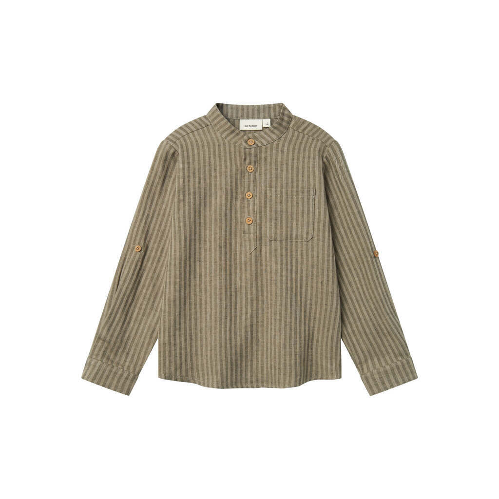 Lil Atelier Lanu Loose Shirt - Laurel Oak - 92 cm