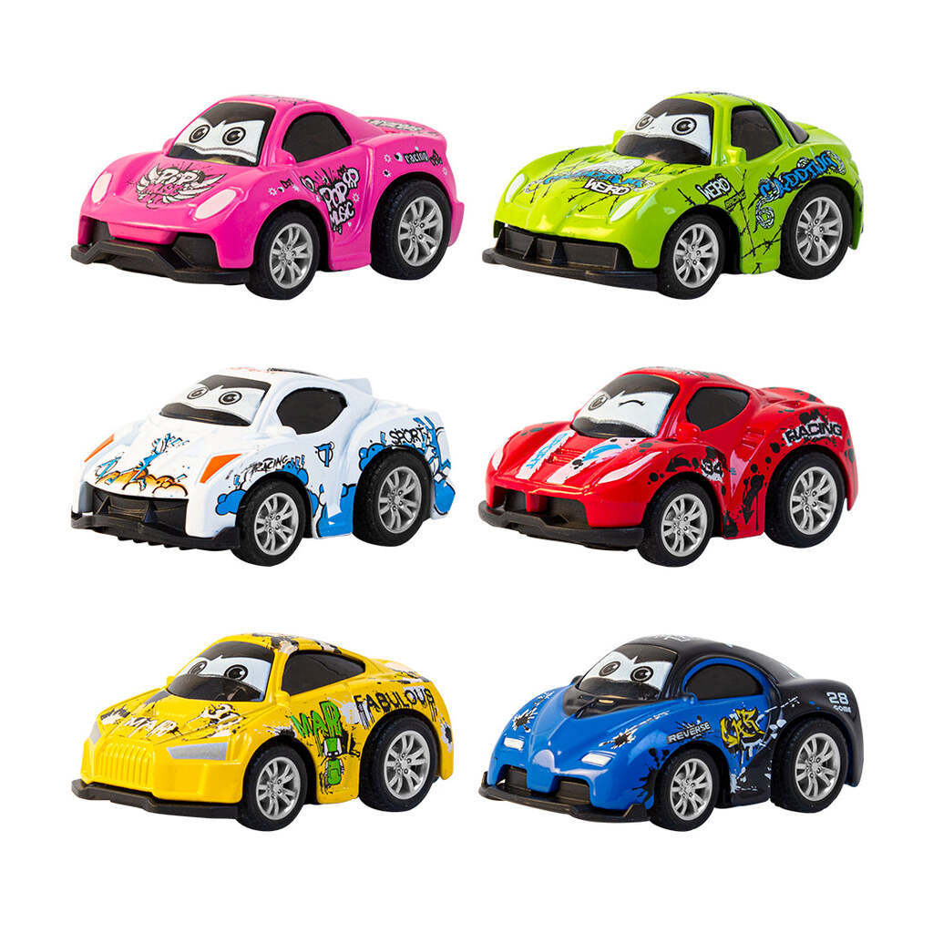 Magni Bil med dobbelt pull-back - 6 farver - Rød