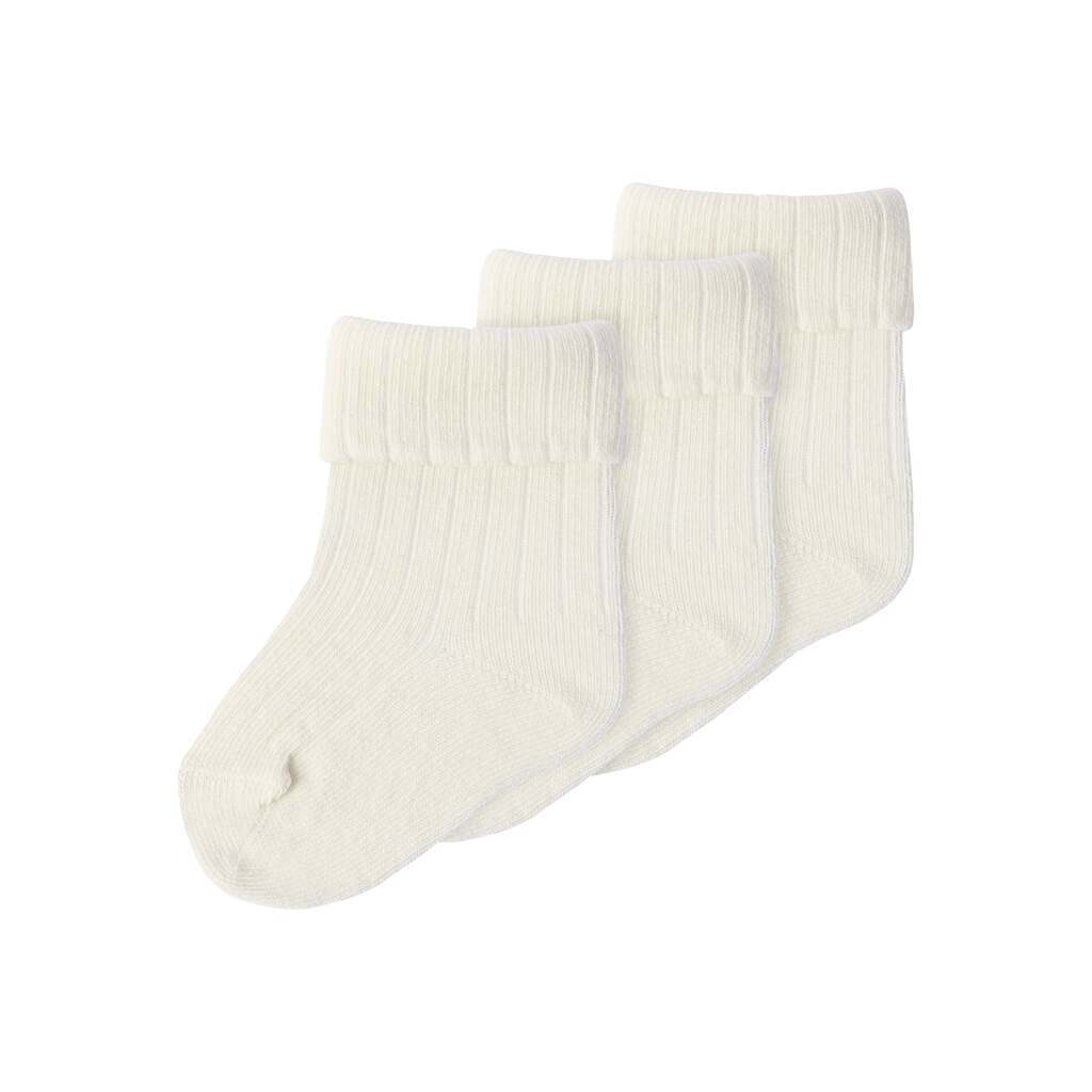 Name It Hobbu 3 pak Strømpe - Cloud Dancer - 50/56