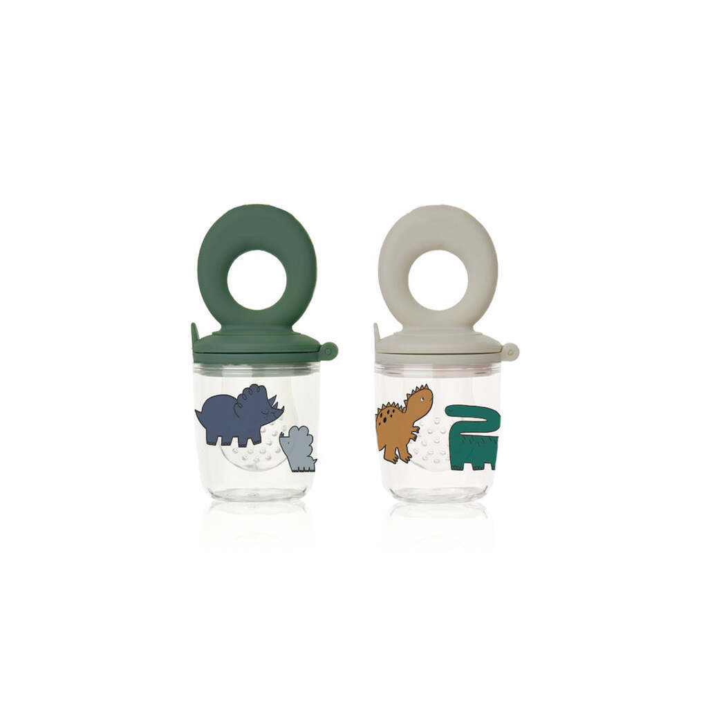 Liewood Miranda Food Feeder - 2 stk - Dinosaurs / Mist
