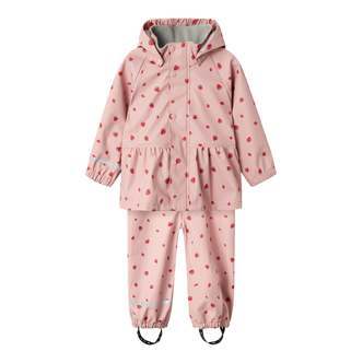 Name It Dry10 Rain Set - Pale Mauve/Strawberry - 86 cm