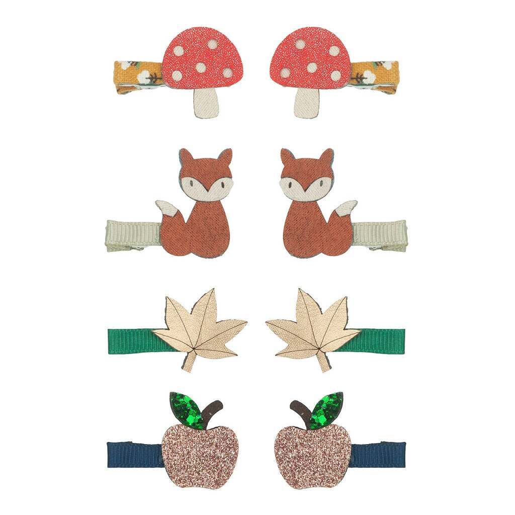 Mimi & Lula 8 hårclips - Mini Autumn Forest