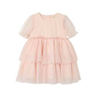 Lil Atelier Frilla Loose Tulle Dress - Peach Blush - 92 cm