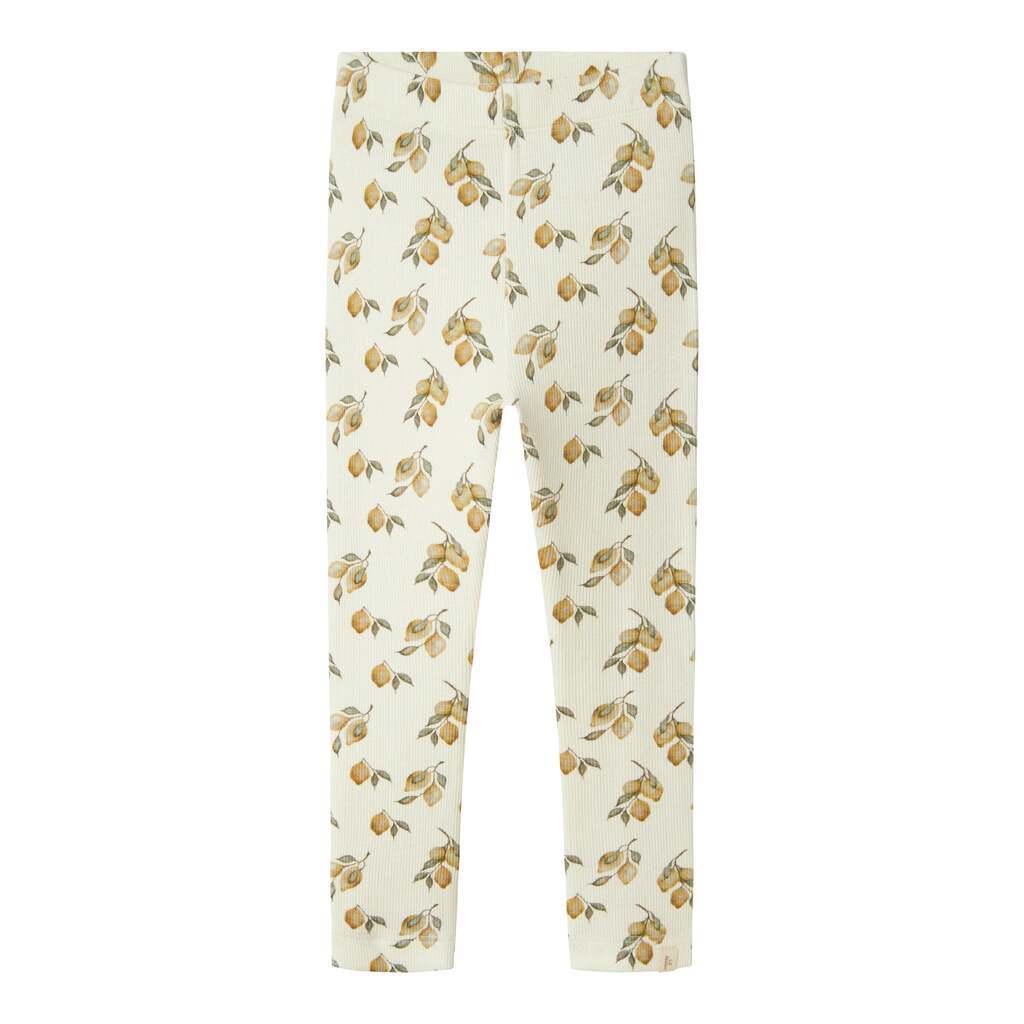 Lil Atelier Gavo Slim Leggings - Turtledove/Lemon - 92 cm