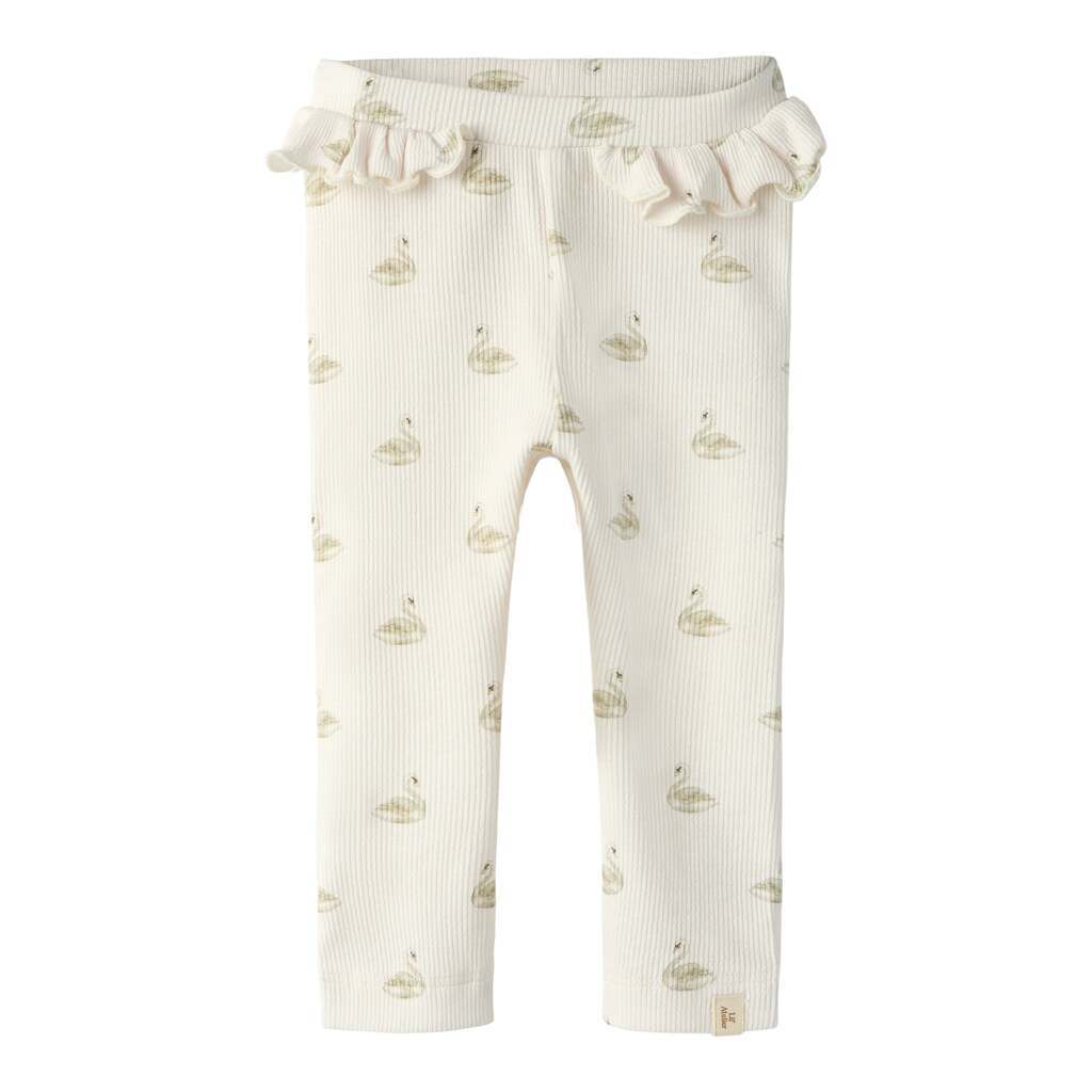 Lil Atelier Gavo Efi Slim Leggings NOOS - Pastel Parchment/Swan - 56 cm