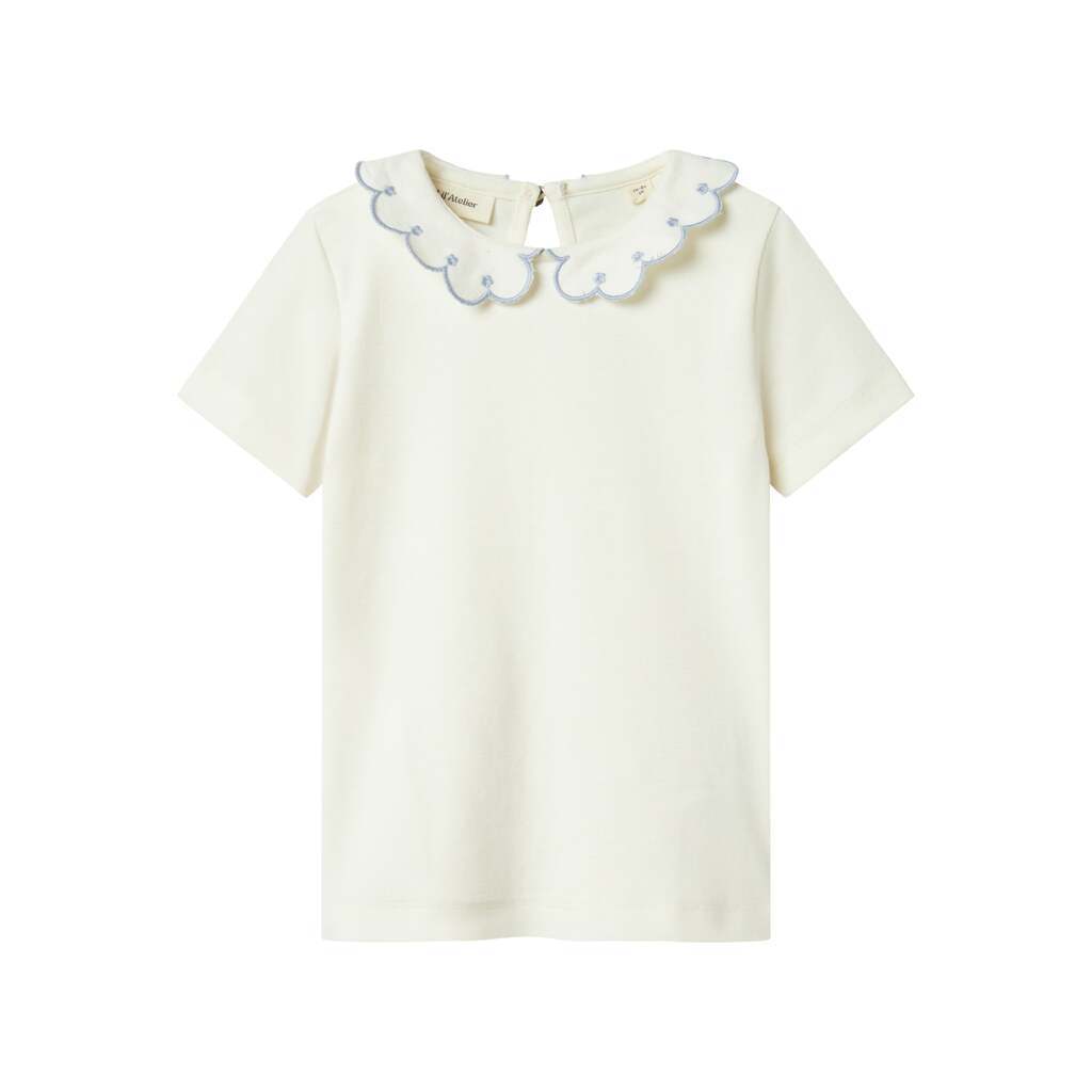 Lil Atelier Fundo Slim Top - Coconut Milk/Zen Blue - 92 cm