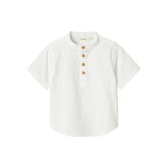 Lil Atelier Hugo Loose Shirt - Coconut Milk - 92 cm