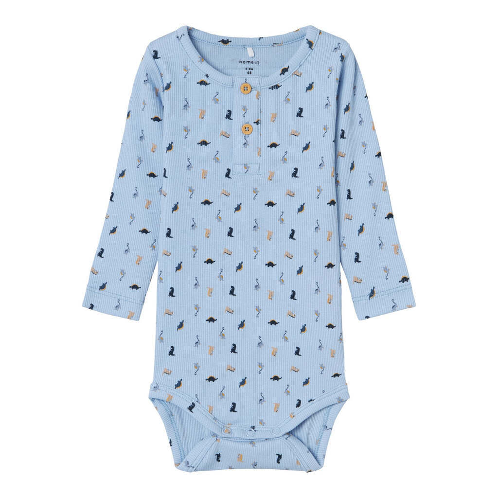 Name It Dabbu Body med Dino - Chambray Blue - 86 cm