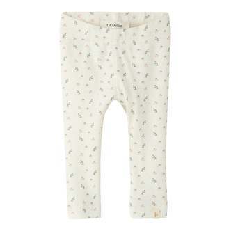 Lil Atelier Gago Slim Leggings NOOS - Coconut Milk/Small Flower - 56 cm