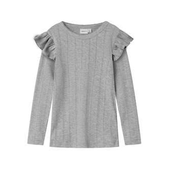 Name It Julia Slim Top Noos - Grey Melange - 92 cm