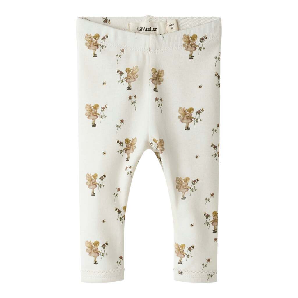 Lil Atelier Layo Sin Leggings - Coconut Milk - 56 cm
