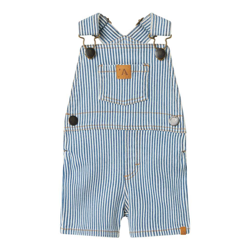 Lil Atelier Halfdan Shorts Overall - Zen Blue - 56 cm