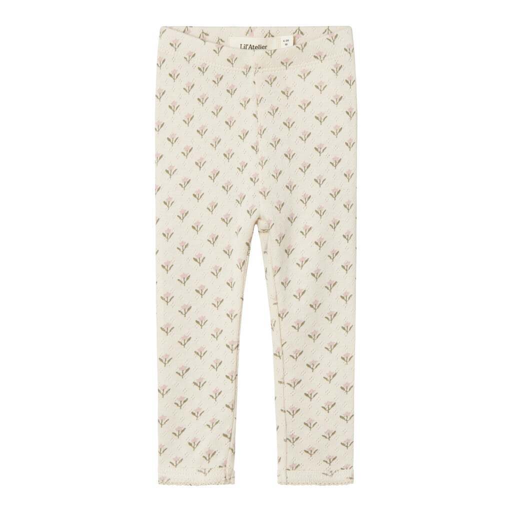 Lil Atelier Rachello Doa Slim Leggings - Turtledove - 56 cm