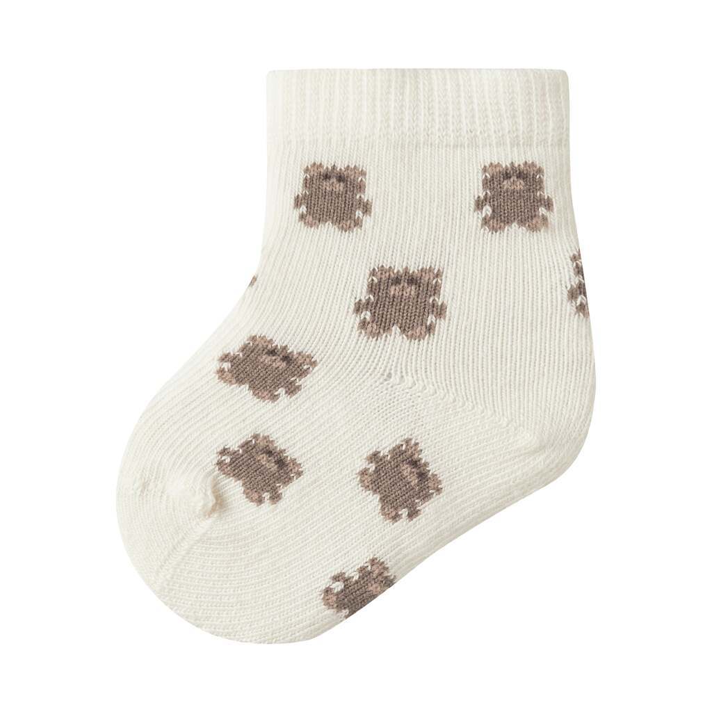 Lil Atelier Rossa Dir Sock - Turtledove - 50/56