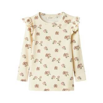 Lil Atelier Gavo Eko Slim Top - Turtledove/Peony - 92 cm