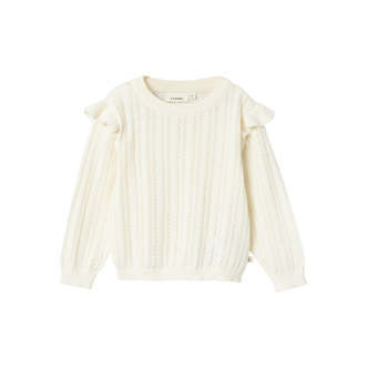 Lil Atelier Nina Kam Knit - Coconut Milk - 92 cm