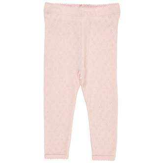Copenhagen Colors Pointelle Heart Leggings - Dusty Rose - 50 cm