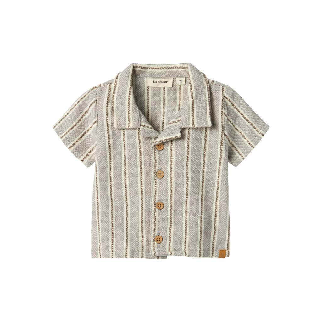 Lil Atelier Frede Loose Shirt - Mourning Dove - 56 cm