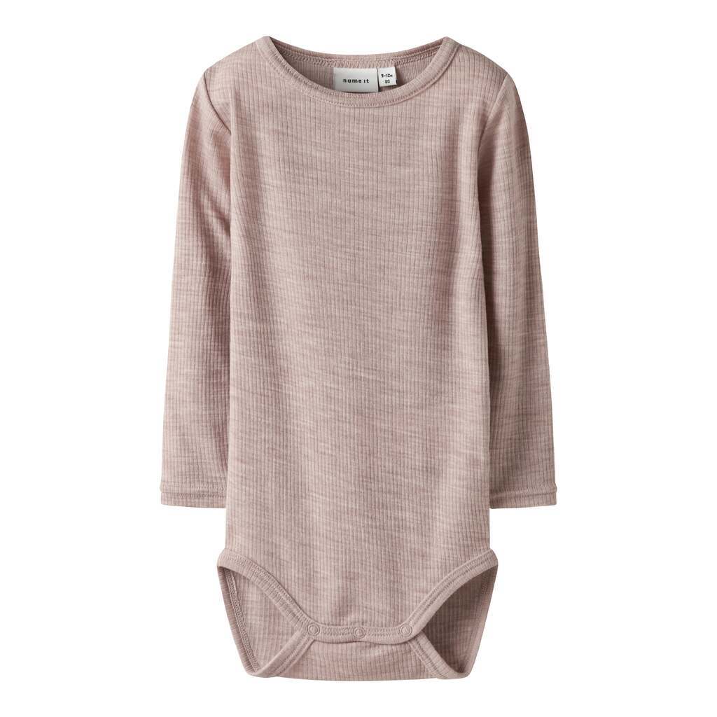 Name It Wax Wool Rib Body - Shadow Gray - 50 cm