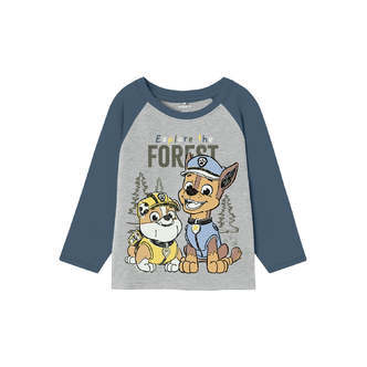 Name It Sente Paw Patrol bluse - Grey Melange - 86 cm