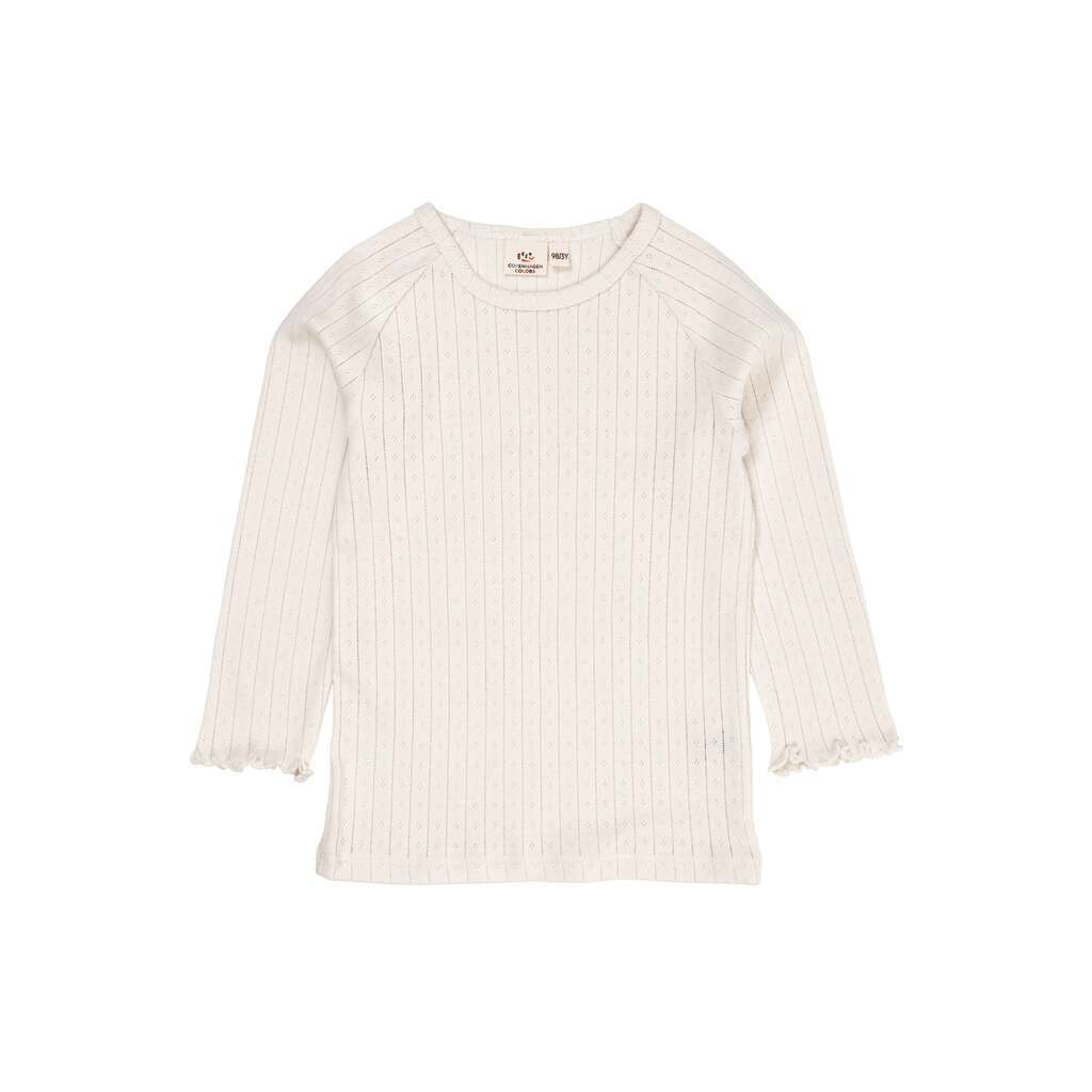 Copenhagen Colors Pointelle Bluse - Cream - 80 cm
