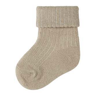 Name It Nobba Glitter Strømpe - Island Fossil - 50/56