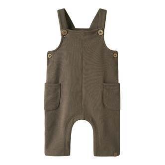 Lil Atelier Jobo Lio Sweat Overall - Shitake - 56 cm