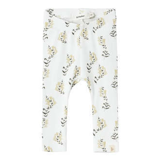 Lil Atelier Gavo Leggings - Coconut Milk/Yellow Flower - 56 cm