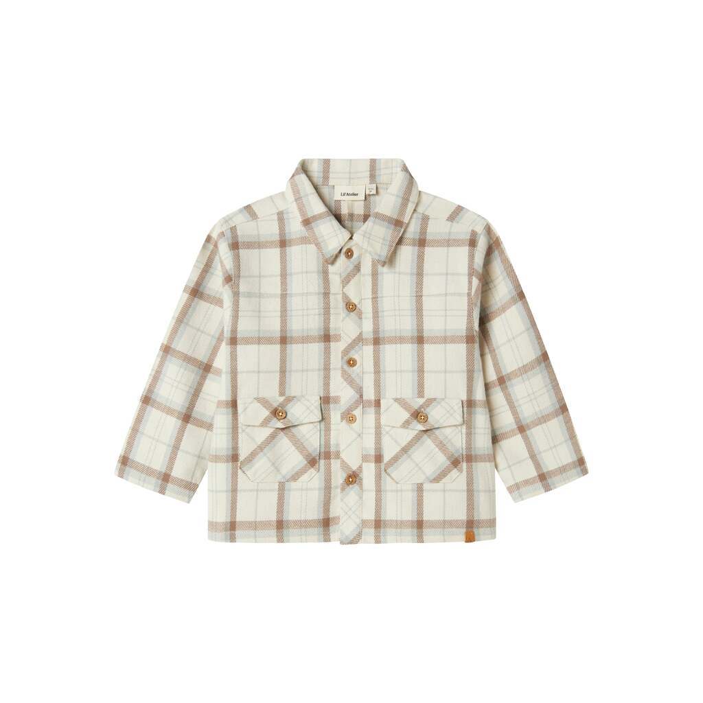 Lil Atelier Otis Loose Shirt - Turtledove - 92 cm