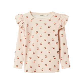 Lil Atelier Lavo Eve Slim Top - Silver Peony/Cherry - 92 cm