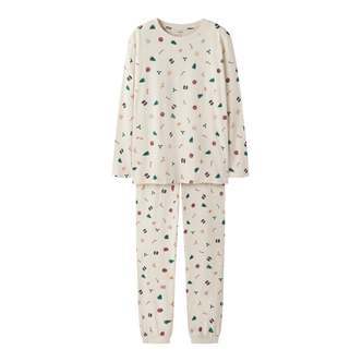 Name It Vismas Natsæt - Whitecap Gray/Xmas - XS