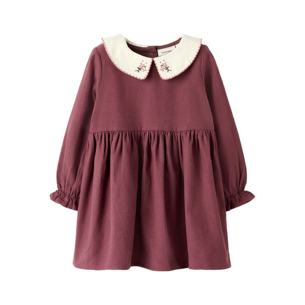 Lil Atelier Rebel LS Dress - Catawba Grape - 92 cm