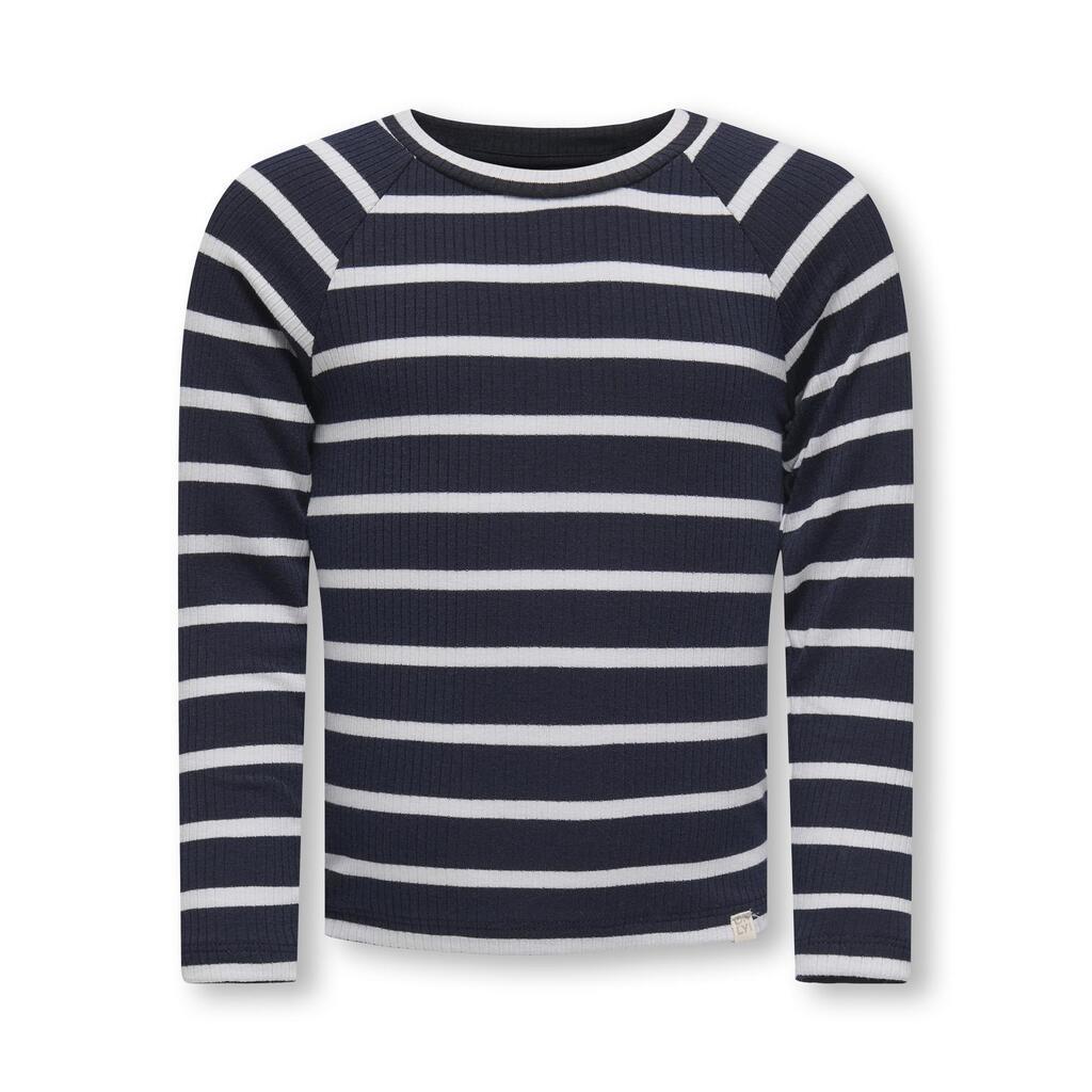 Only Mini Sadie Stripe Top - Navy Blazer - 92 cm