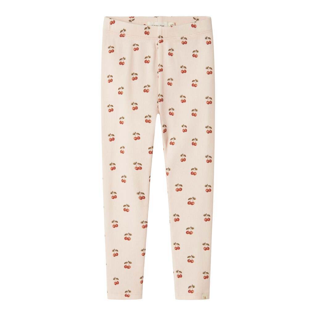 Lil Atelier Lavo Elf Leggings - Silver Peony/Cherry - 92 cm