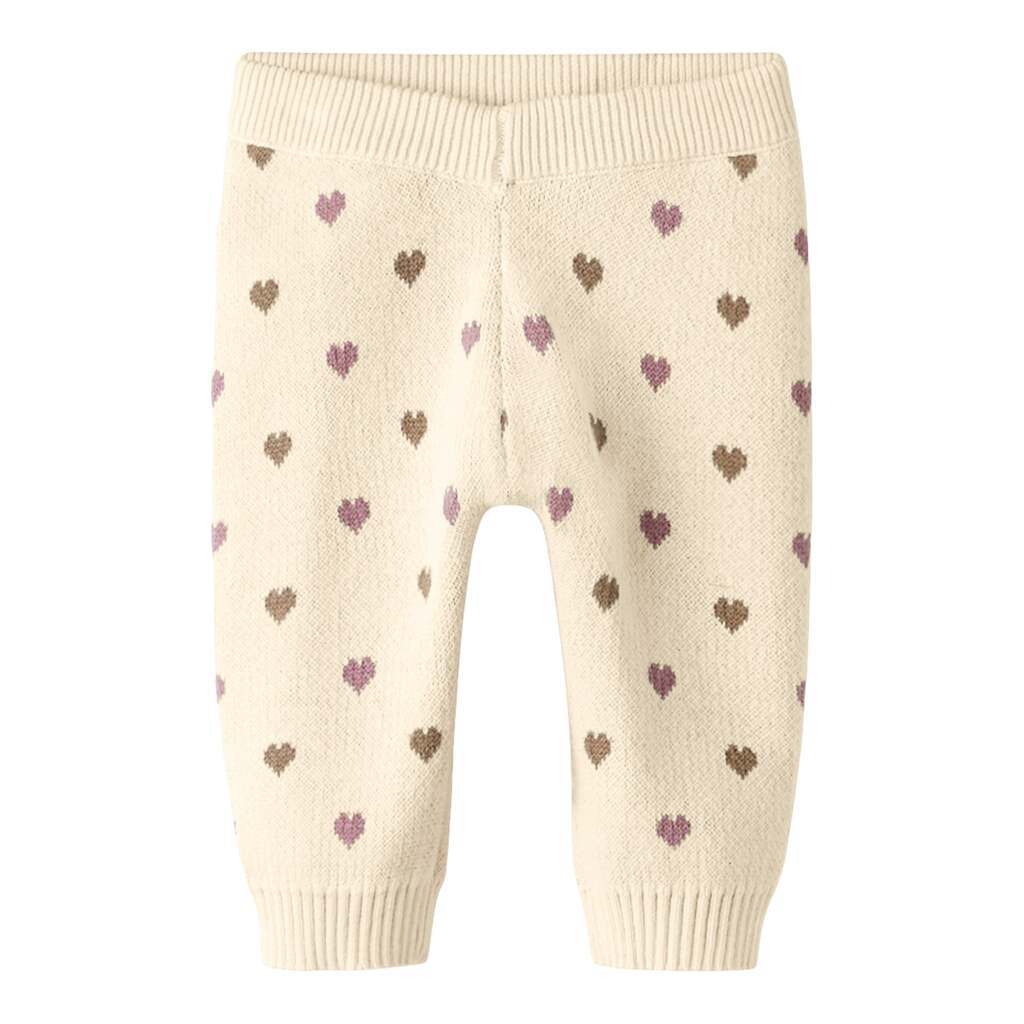 Lil Atelier Saran Knit Pants - Turtledove - 56 cm