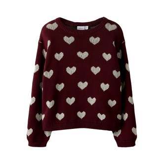 Name It Oana LS Knit - Burgundy - 92 cm