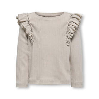 Only Mini Alice Life Frill Top - Silver Gray - 92 cm
