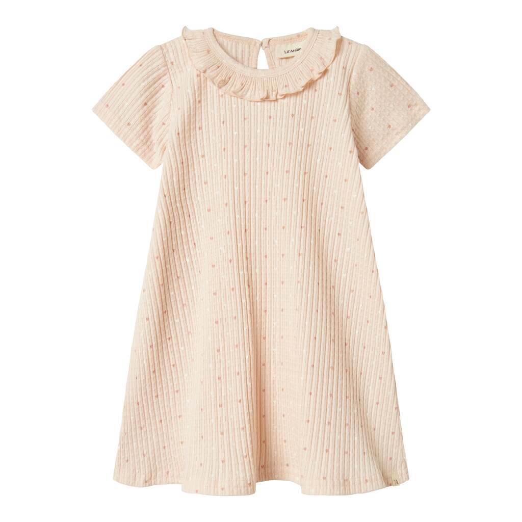 Lil Atelier Hulla Hua SS Dress - Peach Whip - 92 cm