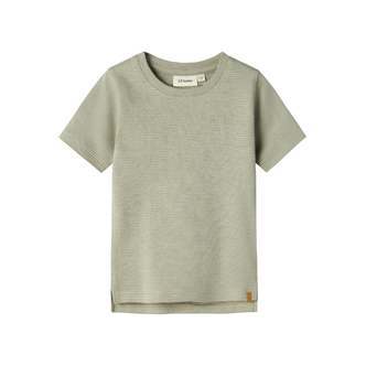 Lil Atelier Feng SS Slim Top - Moss Gray - 92 cm