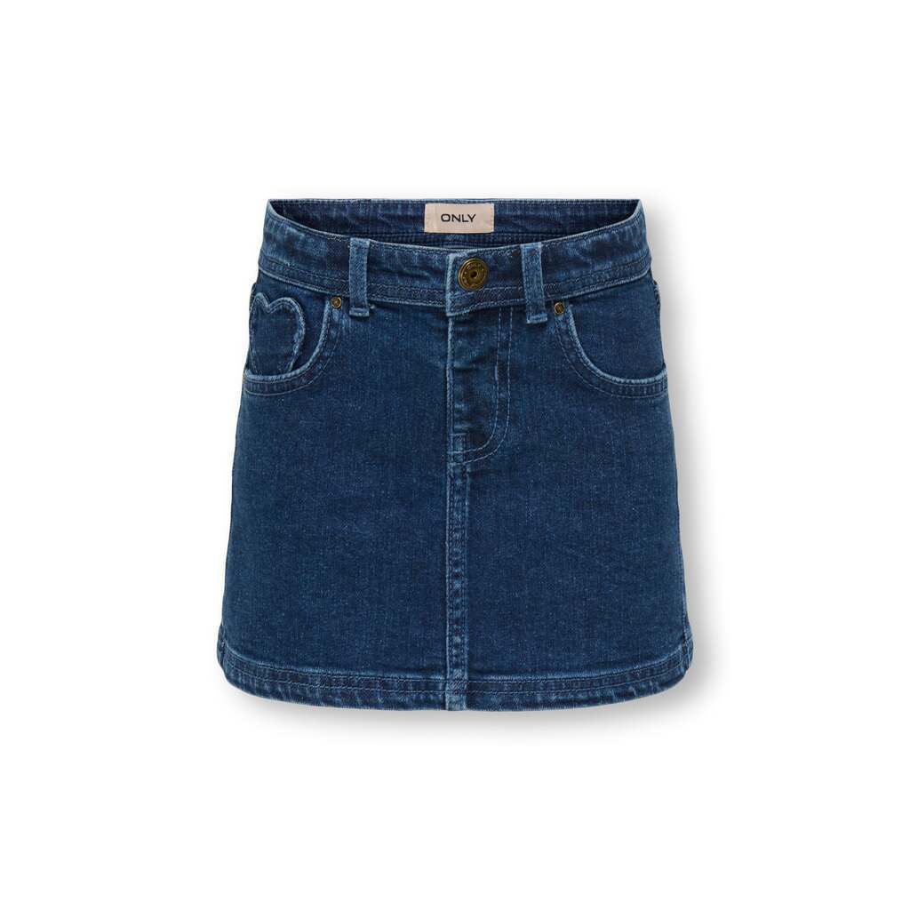 Only Mini Ofelia Heart Mini Shirt - Dark Blue Denim - 92 cm