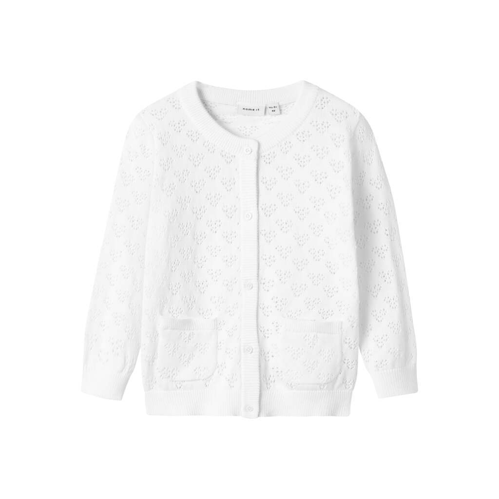 Name It Felotte Strik Cardigan - Bright White - 92 cm